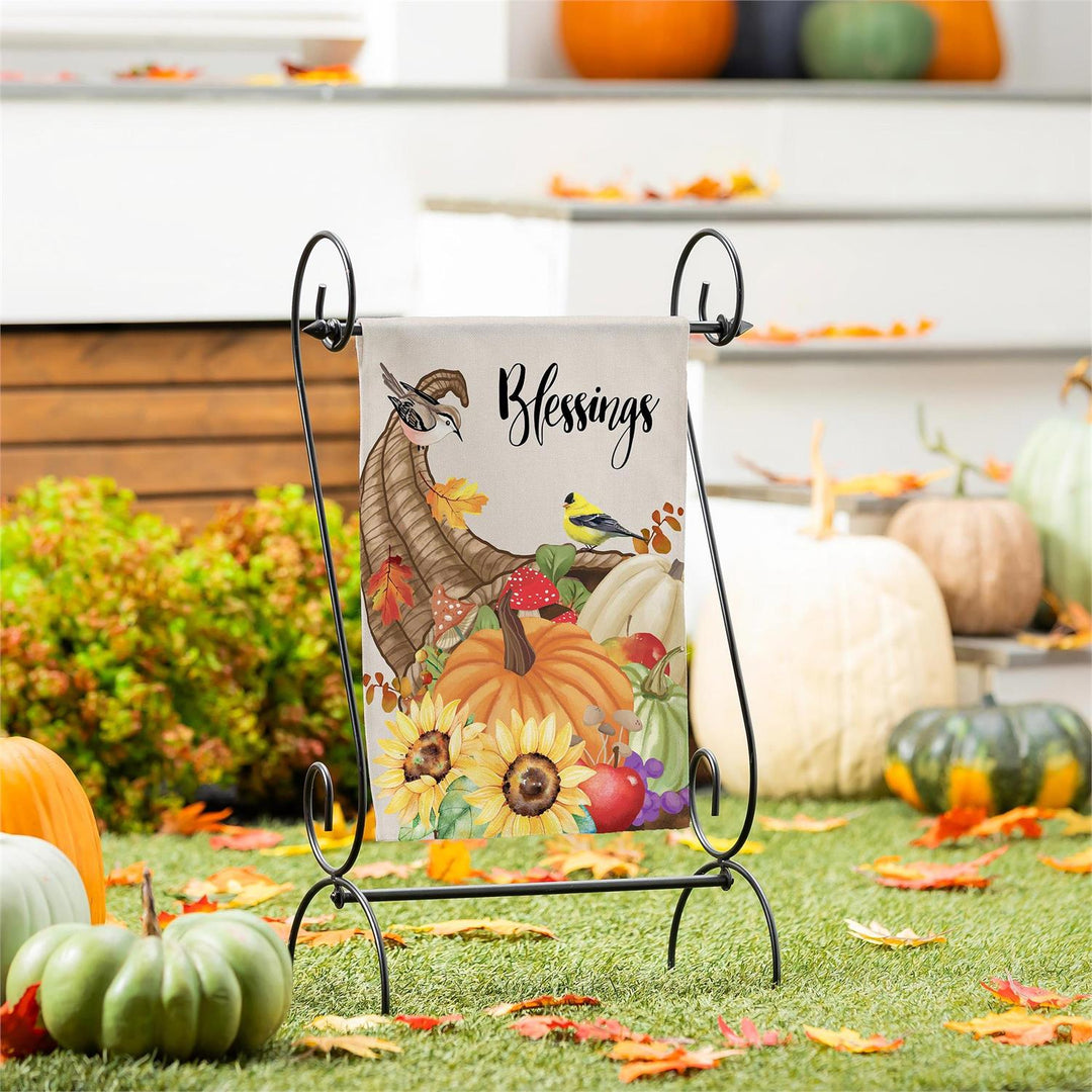 Grateful Cornucopia 2 Sided Garden Flag
