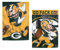 Green Bay Packers 2 Sided Mickey Mouse Garden Flag