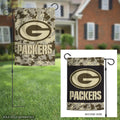 Green Bay Packers Military Tribute 2 Sided Garden Flag