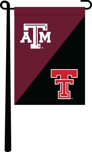 Texas A&M University - Texas Tech University House Divided Garden Flag