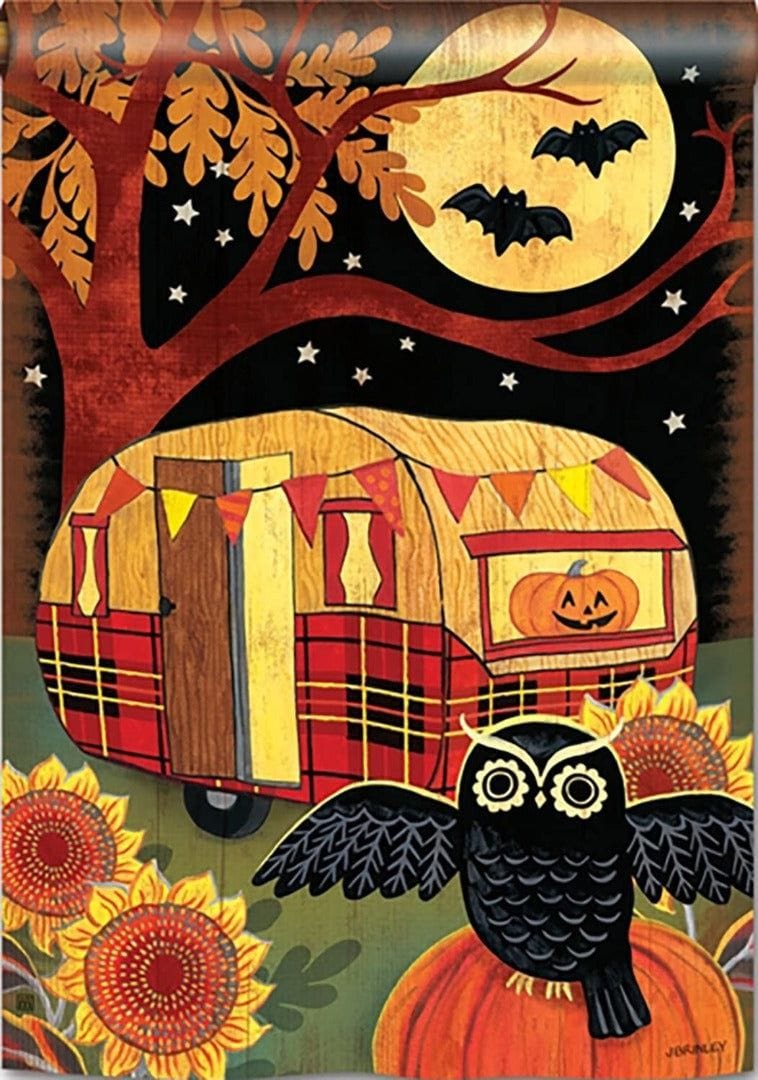 Halloween Camper Flag 2 Sided Vertical Banner