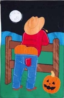 Halloween Fright Night Flag 2 Sided Applique