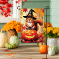 Halloween Squirrel 2 Sided Burlap Garden Flag
