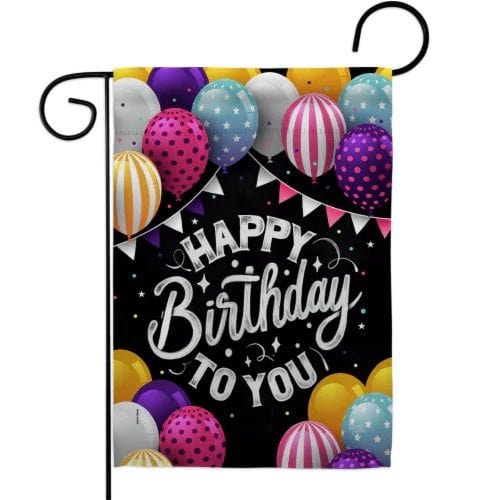 Happy Birthday To You Garden Flag 2 Sided Decorative