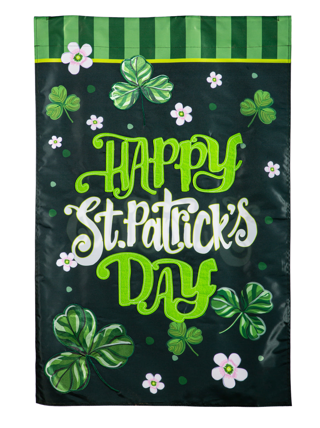 Happy St. Patricks Day Shamrocks Banner 2 Sided
