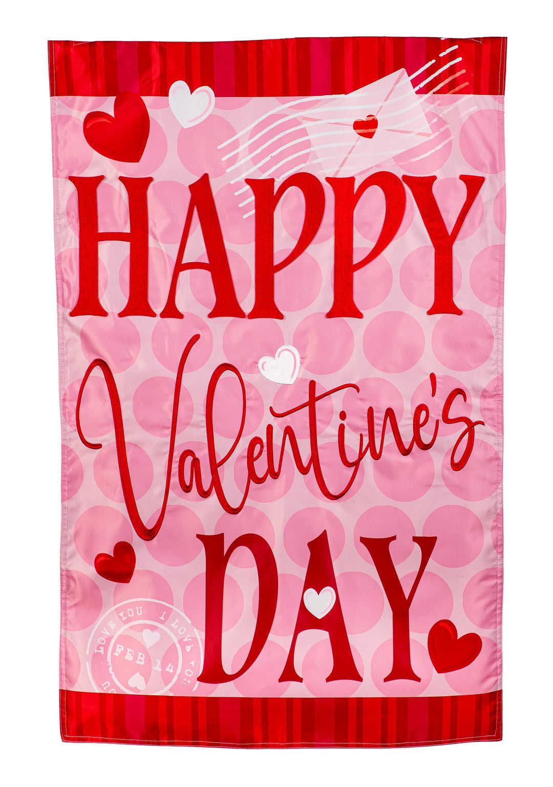Happy Valentine's Day Hearts Banner 2 Sided