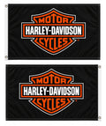 Harley Davidson 2 Sided 4x6 Black Flag