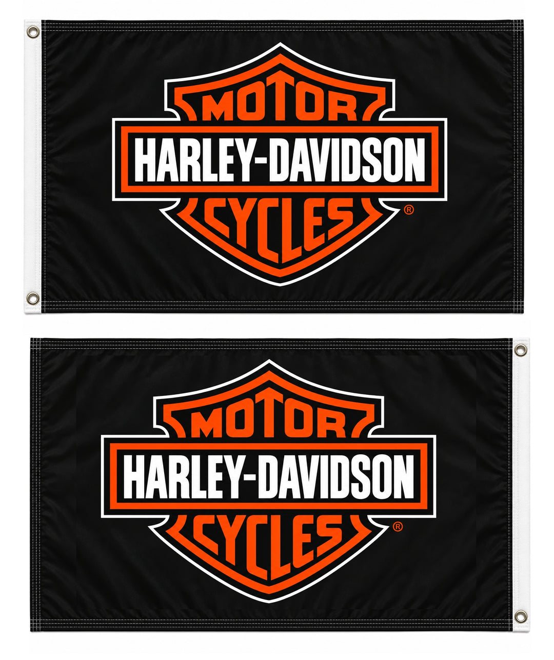 Harley Davidson 2 Sided 4x6 Black Flag