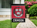 Harvard Crimson Red and Black Garden Flag