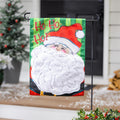 Ho Ho Ho Santa 2 Sided Applique Garden Flag