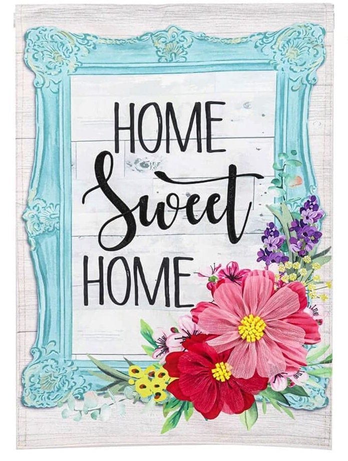 Home Sweet Home Frame Flag 2 Sided House Banner