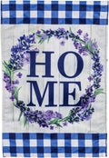 Home Wreath Garden Flag 2 Sided Inspirational