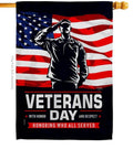Honor Our Veterans Flag 2 Sided Vertical Banner