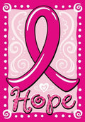 Hope Pink Ribbon Flag 2 Sided Cancer Awareness House Banner