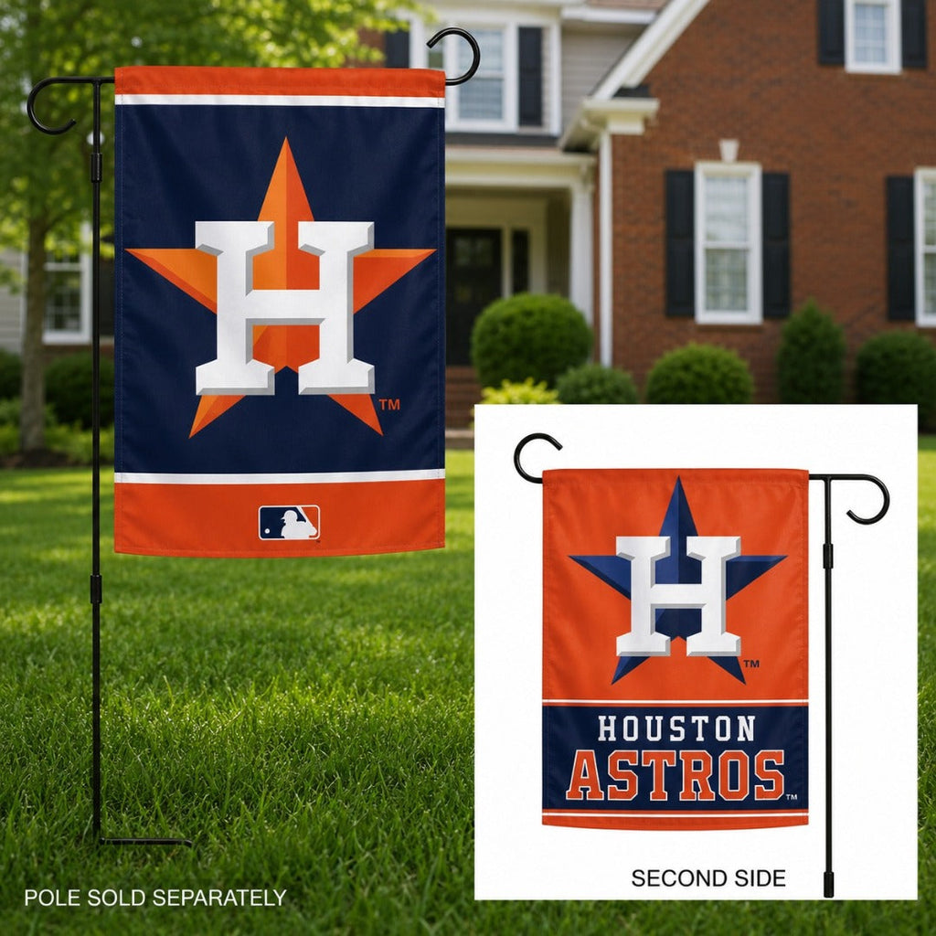 Houston Astros Garden Flag 2 Sided MLB Double Logo