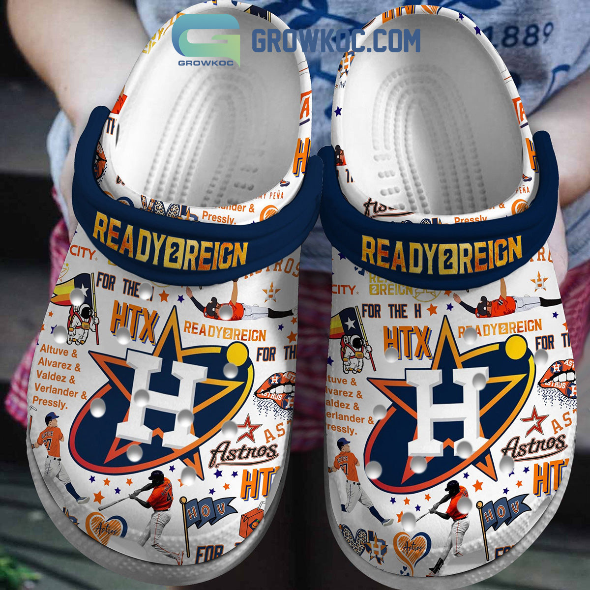 Houston Astros MLB Ready For Reign Clogs Crocs