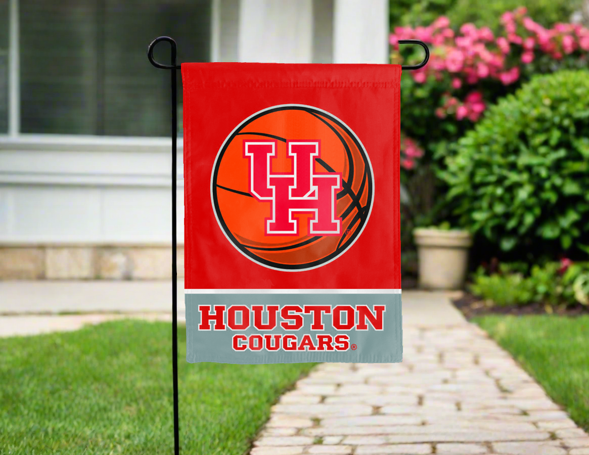 University of Houston Cougars Basketball Double Sided Garden Flag
