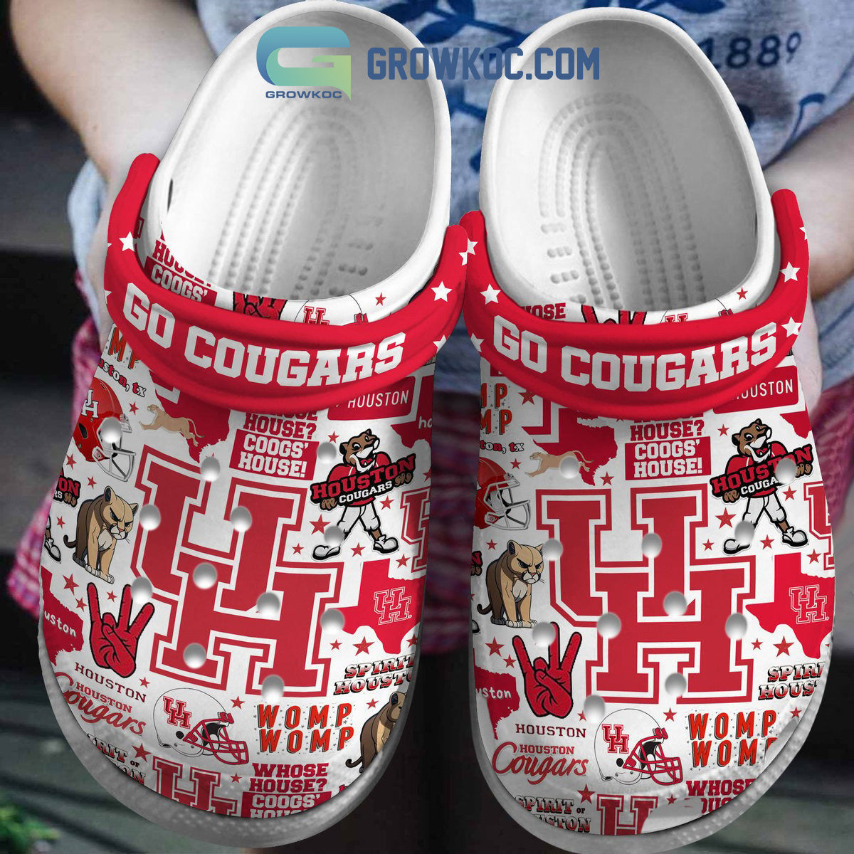 Houston Cougars NCAA Go Cougars Clogs Crocs