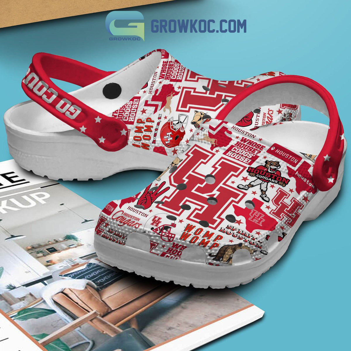 Houston Cougars NCAA Go Cougars Clogs Crocs