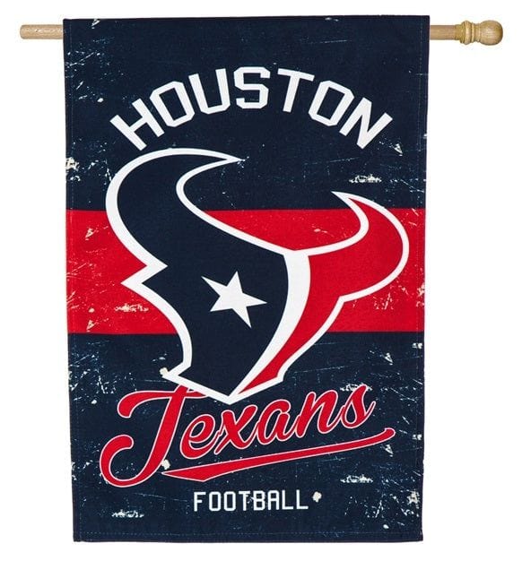 Houston Texans Flag Vintage Throwback Logo 2 Sided House Banner