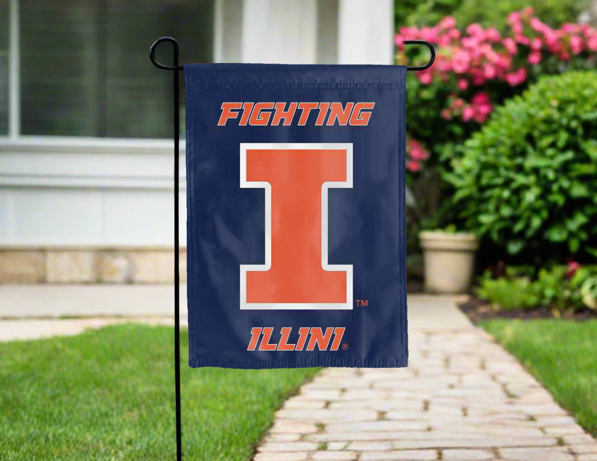Illinois - Fighting Illini Double Sided Garden Flag
