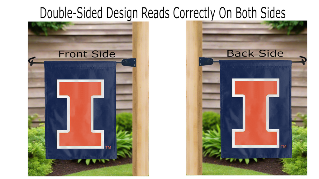 University of Illinois Double Sided Garden Flag