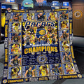 Indiana Pacers NBA Finals Champions 2025 Fleece Blanket Quilt