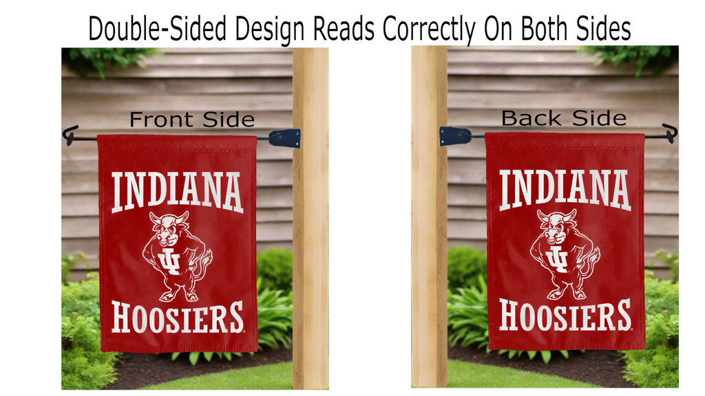 Indiana University Bison Double Sided Garden Flag