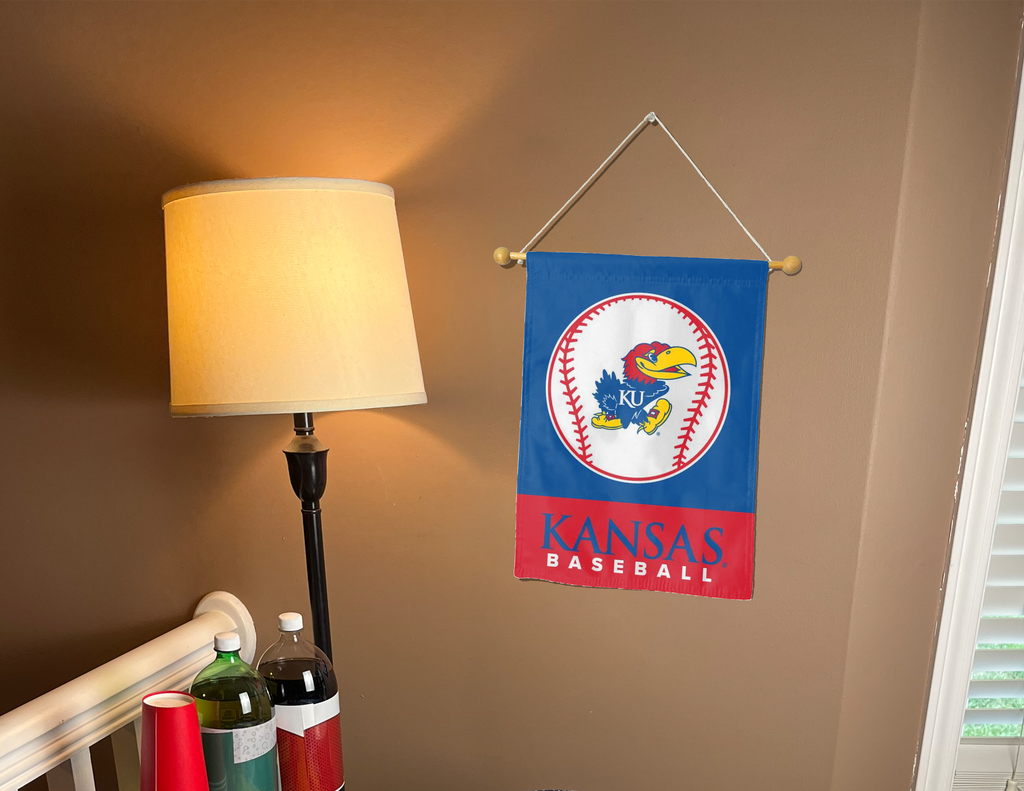 Double Sided Kansas Baseball Garden Flag