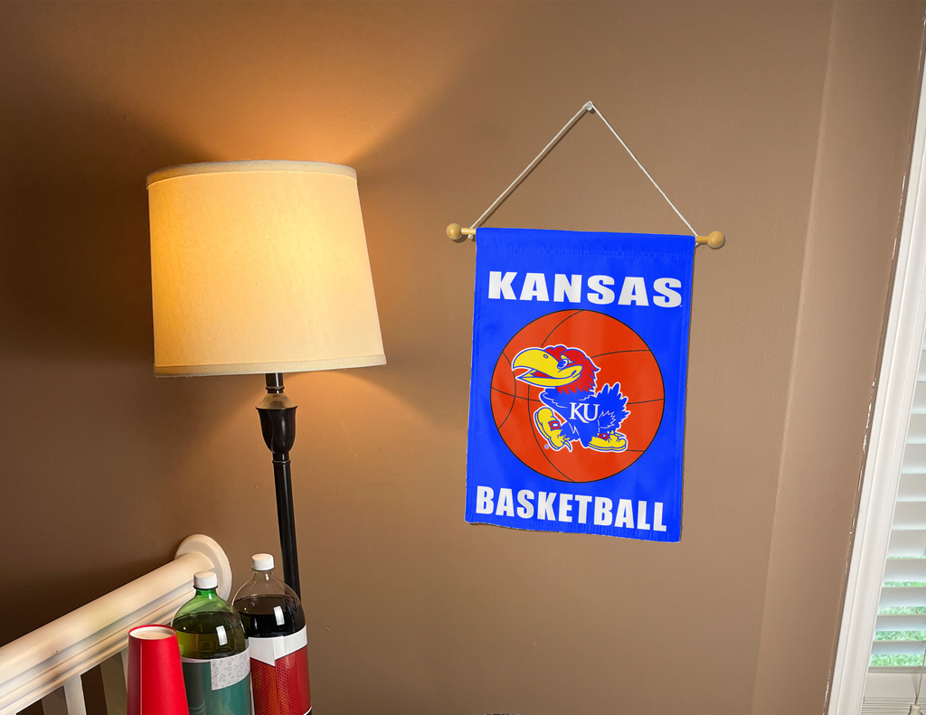 Kansas Basketball Double Sided Garden Flag