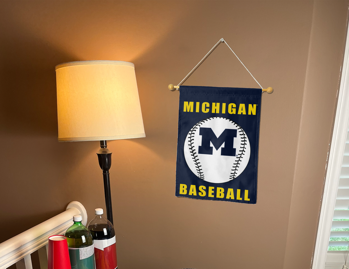 Michigan Baseball Double Sided Garden Flag