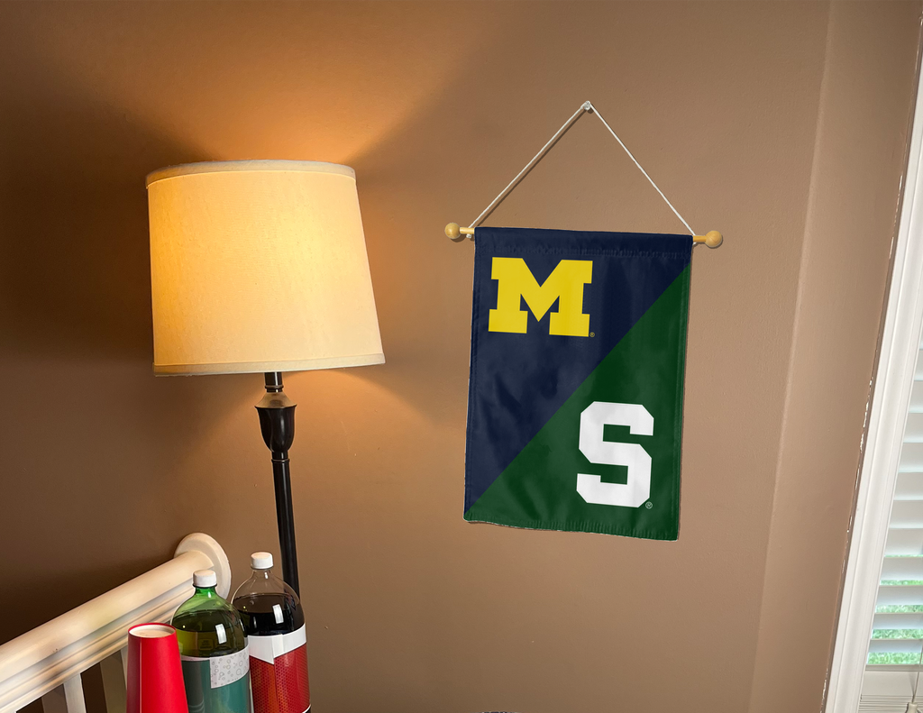 University of Michigan - Michigan State University House Divided Garden Flag