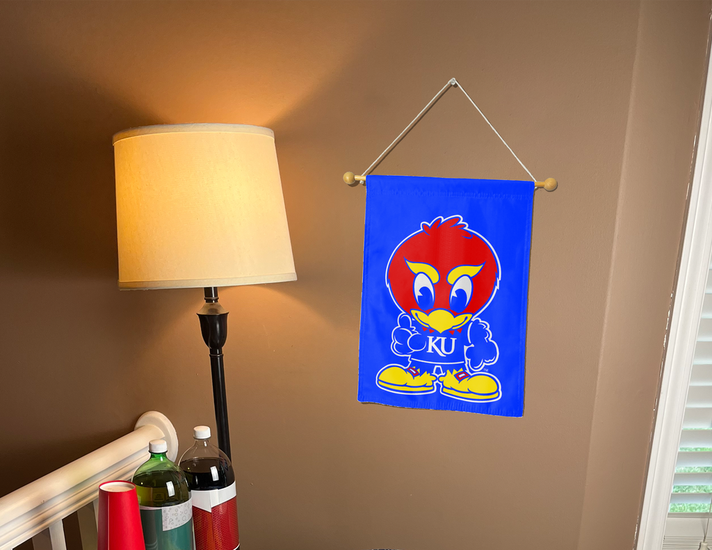 University of Kansas Baby Jay Double Sided Garden Flag