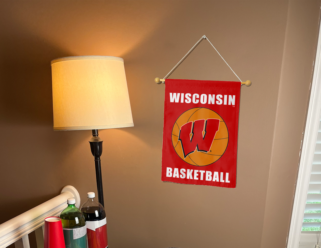 University of Wisconsin - Badgers Basketball Double Sided Garden Flag