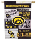 Iowa Hawkeyes Flag 2 Sided Be Bold Wear Gold House Banner