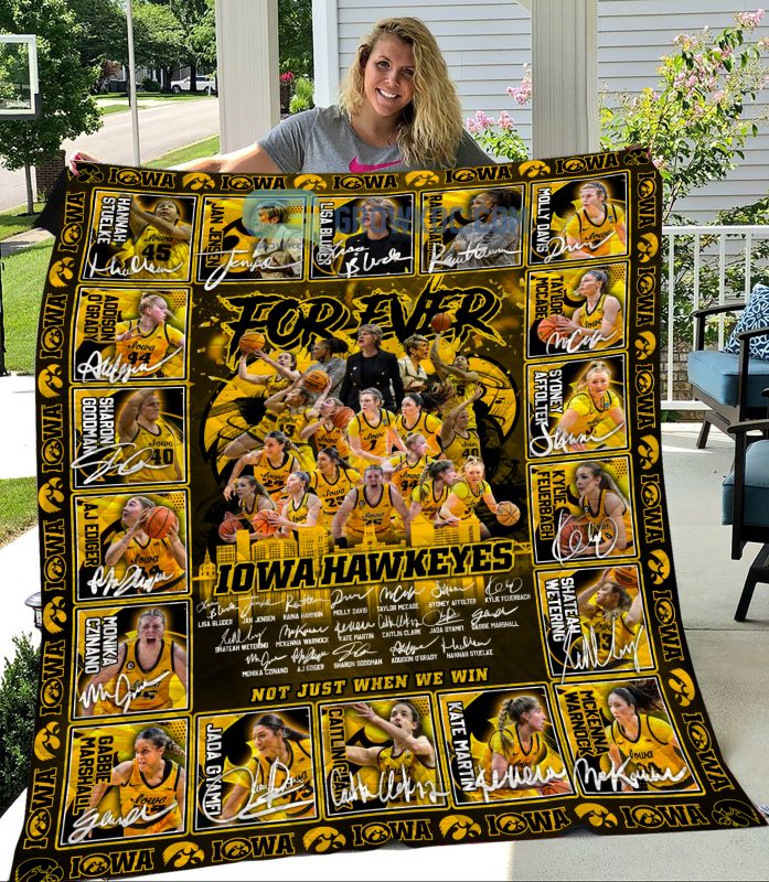 Iowa Hawkeyes For Ever Not Just When We Win Fleece Blanket, Quilt