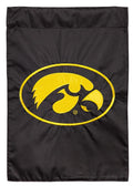 Iowa Hawkeyes Garden Flag 2 Sided Applique Logo