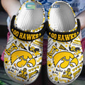 Iowa Hawkeyes Go Hawks I Bleed Black And Gold Clogs Crocs