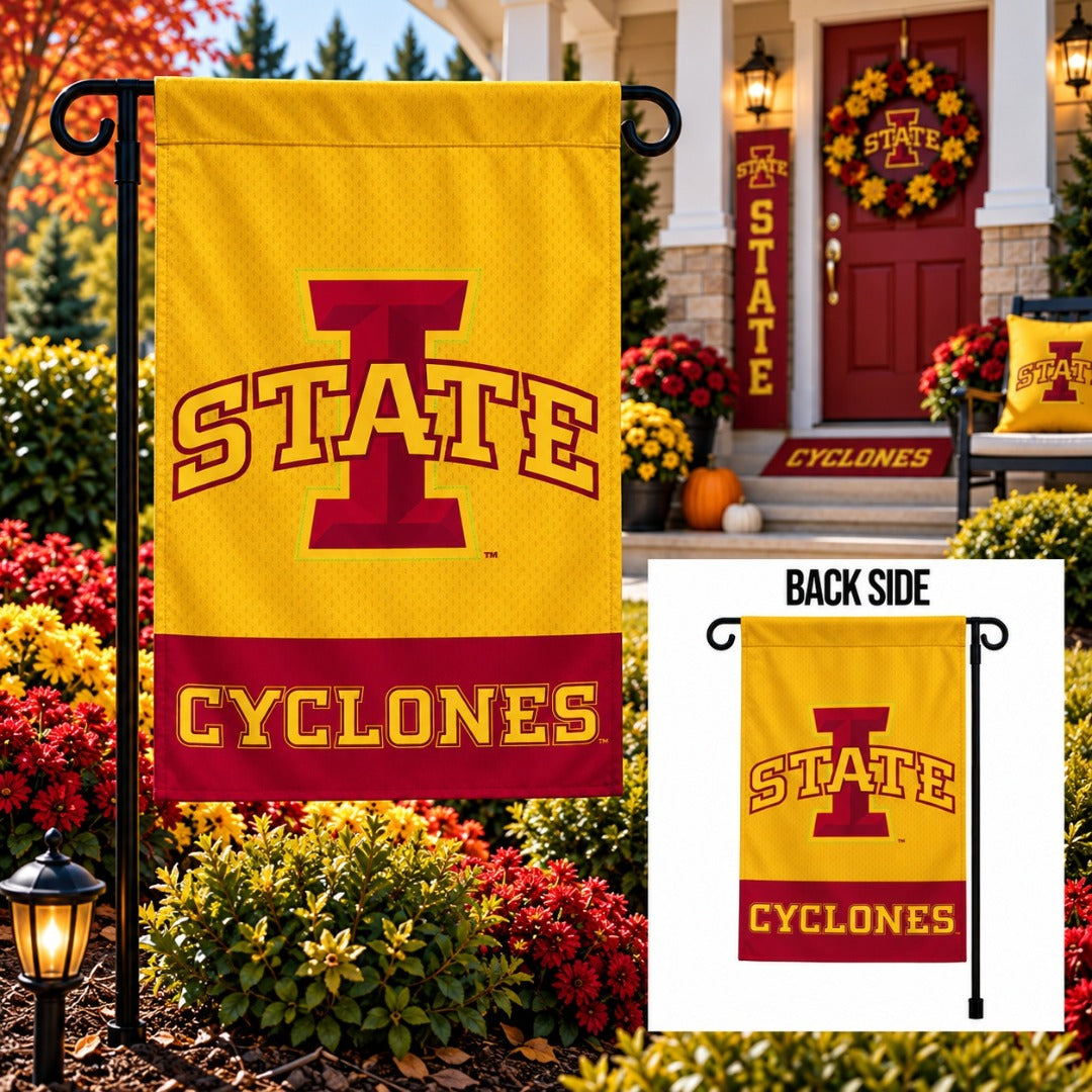 Iowa State 2 Sided Embroidered Garden Flag