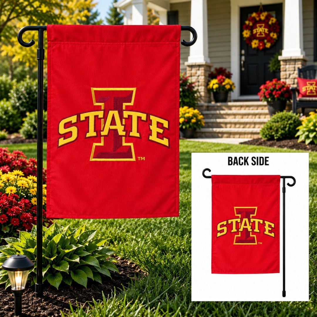 Iowa State Cyclones Garden Flag 2 Sided Applique