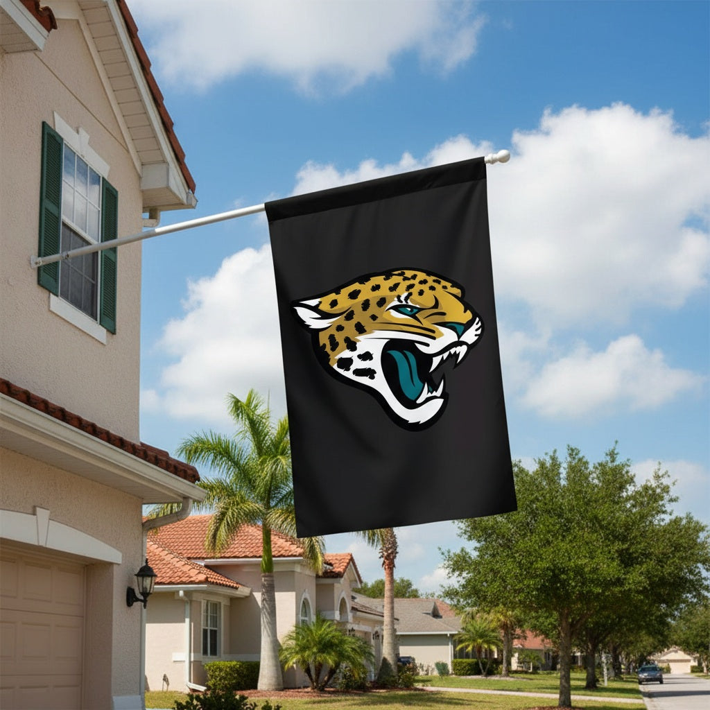 Jacksonville Jaguars Banner Logo House Flag
