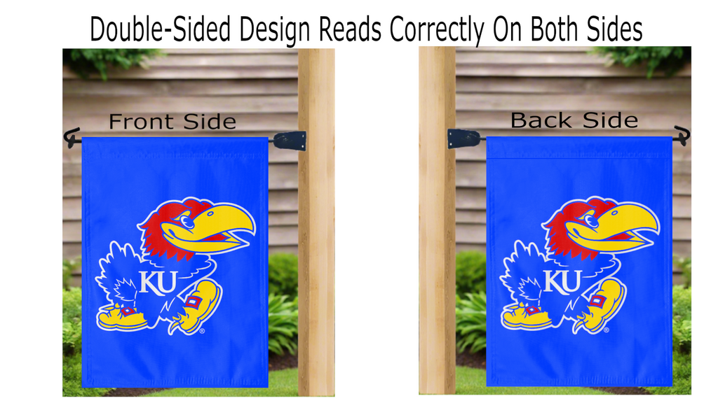 Kansas - Jayhawks Blue Double Sided Garden Flag
