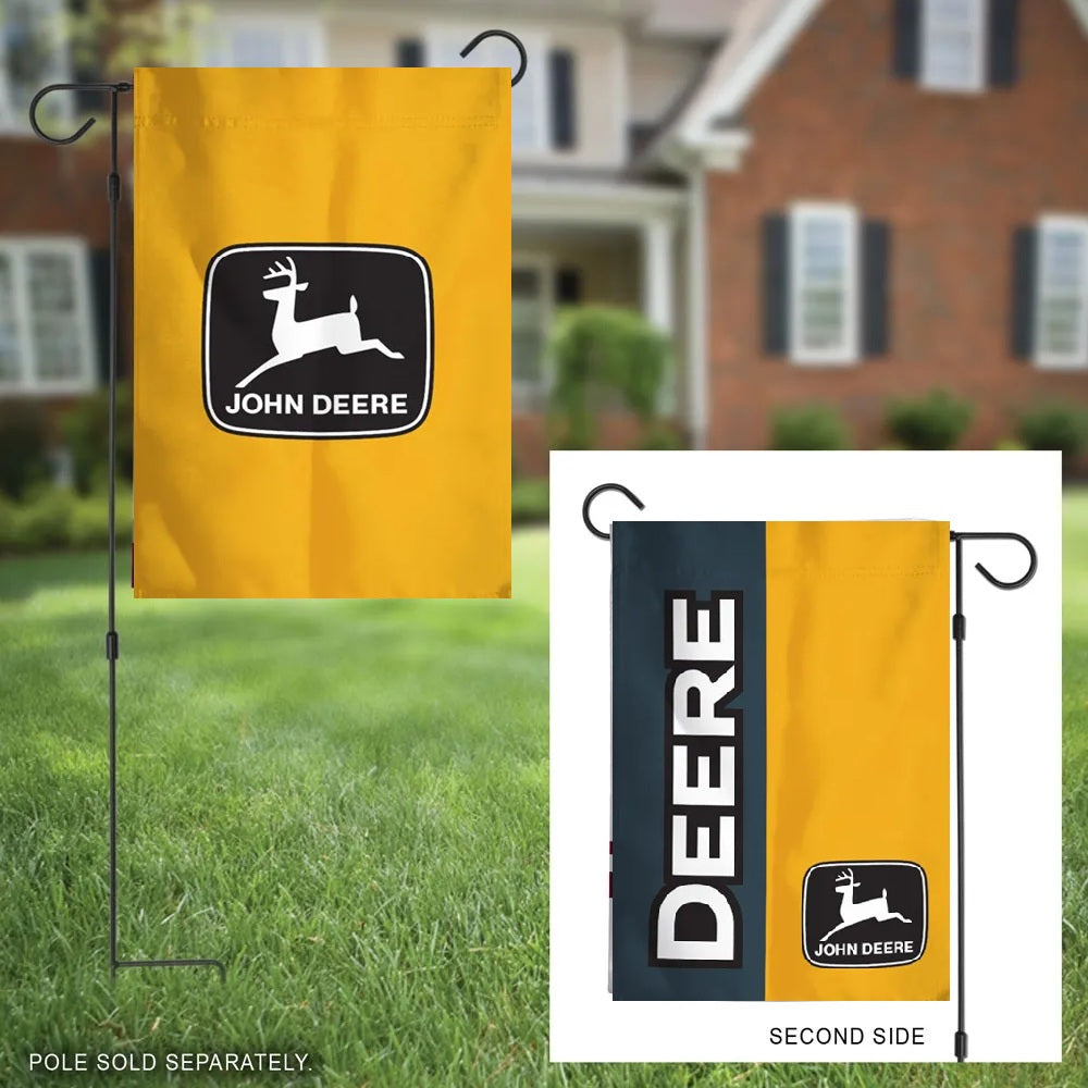 John Deere 2 Sided Yellow Garden Flag