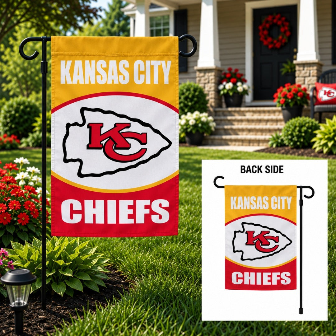 KC Chiefs 2 Sided NFL Garden Flag