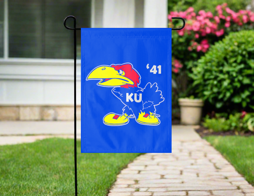 Kansas - 1941 Jayhawk Double Sided Garden Flag