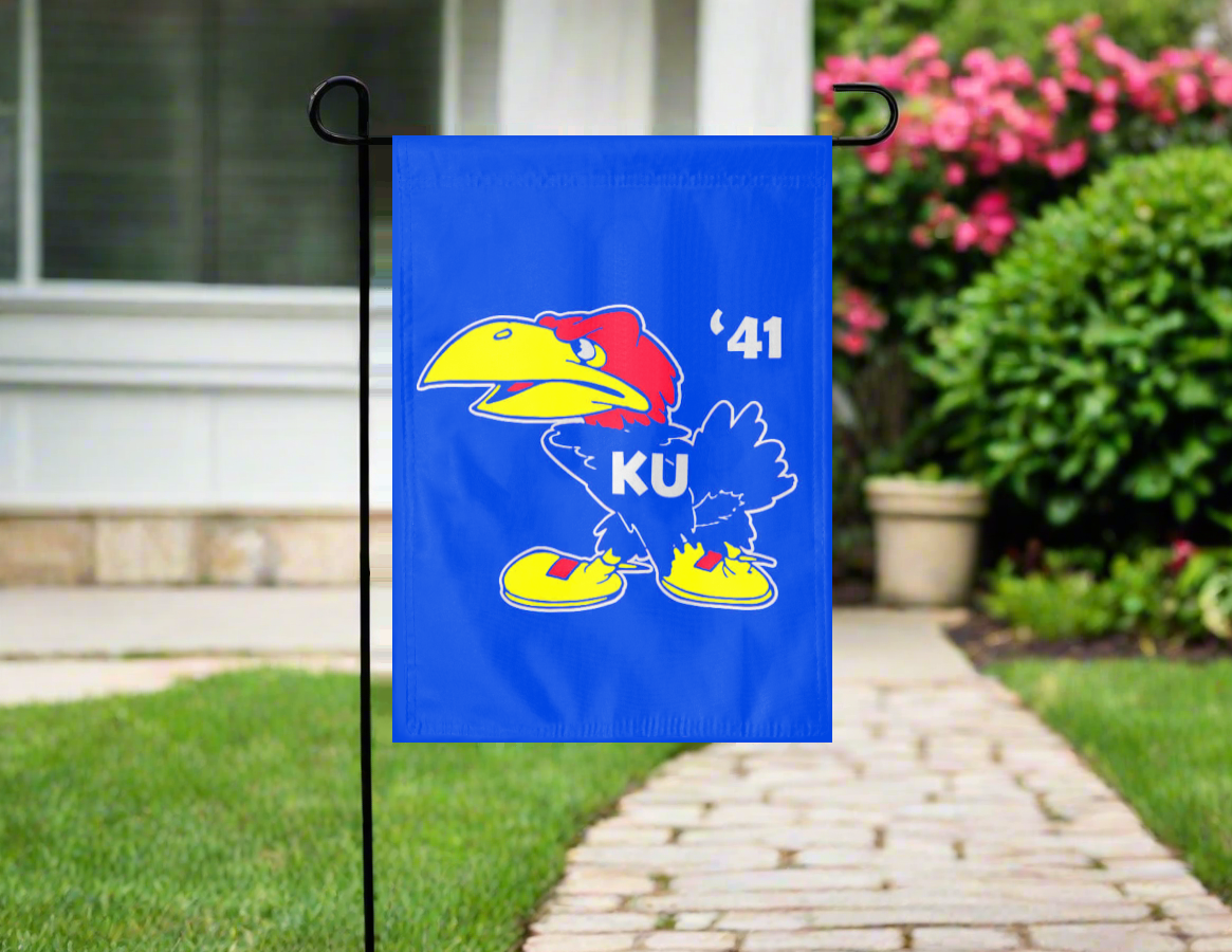 Kansas - 1941 Jayhawk Double Sided Garden Flag