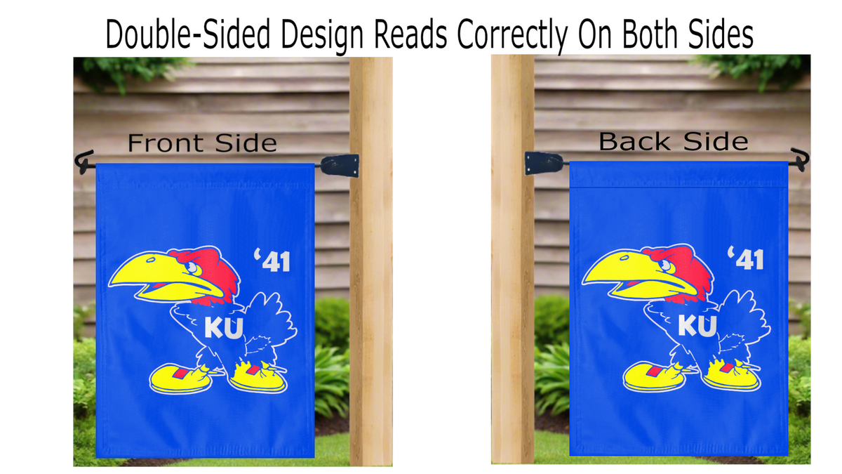 Kansas - 1941 Jayhawk Double Sided Garden Flag