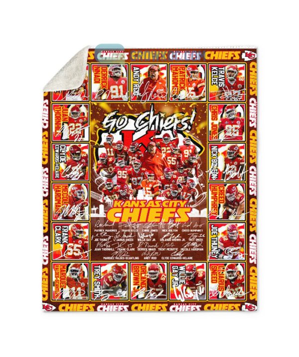 Kansas City Chief NFL Go Chiefs Team Fleece Blanket Quilt