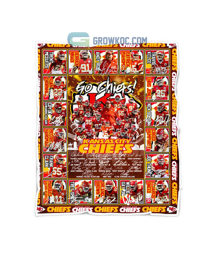 Kansas City Chief NFL Go Chiefs Team Fleece Blanket Quilt