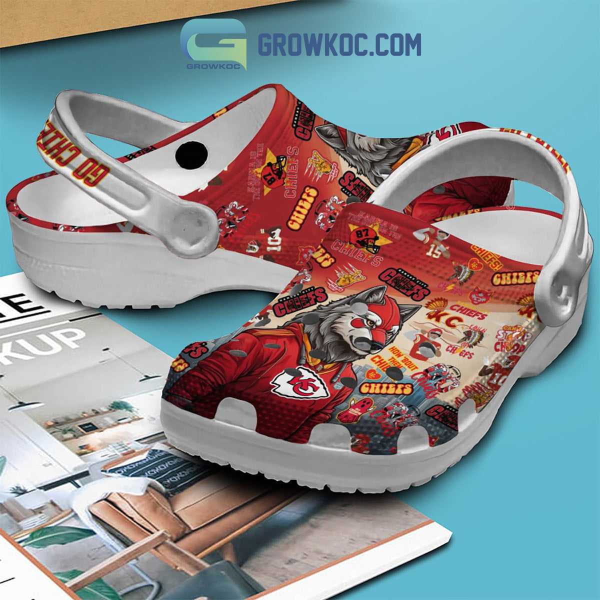 Kansas City Chiefs Go Chiefs Fan Crocs Clogs
